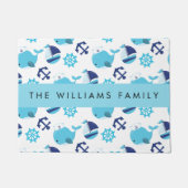 Muster von Walen, Blauen Walen, Ihr Name Fußmatte (Vorderseite)