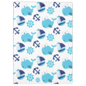 Muster von Walen, Blauen Walen, Ihr Name Klemmbrett (Rückseite)