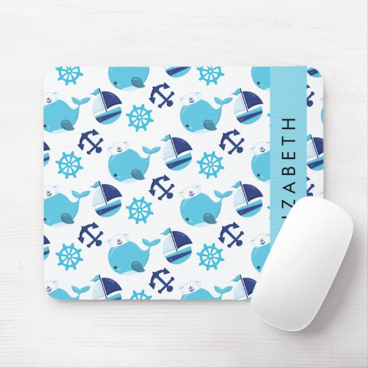 Muster von Walen, Blauen Walen, Ihr Name Mousepad (Mit Mouse)