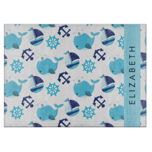 Muster von Walen, Blauen Walen, Ihr Name Schneidebrett