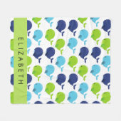 Muster von Walen, Niedlichen Walen, Ihr Name Fleecedecke (Vorderseite (Horizontal))