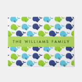 Muster von Walen, Niedlichen Walen, Ihr Name Fußmatte (Vorderseite)