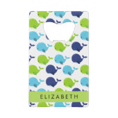 Muster von Walen, Niedlichen Walen, Ihr Name Geldbeutel Flaschenöffner (Vorderseite)