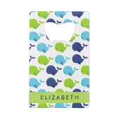 Muster von Walen, Niedlichen Walen, Ihr Name Geldbeutel Flaschenöffner (Rückseite)