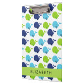 Muster von Walen, Niedlichen Walen, Ihr Name Klemmbrett (Links)