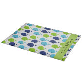 Muster von Walen, Niedlichen Walen, Ihr Name Schneidebrett (Ecke)