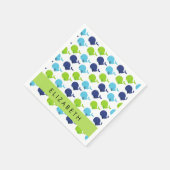 Muster von Walen, Niedlichen Walen, Ihr Name Serviette (Ecke)