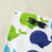 Muster von Walen, Niedlichen Walen, Ihr Name Strandtuch (Beispiel)