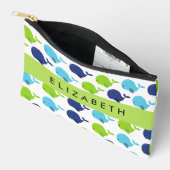 Muster von Walen, Niedlichen Walen, Ihr Name Zubehörtasche (Offen)