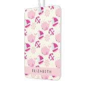 Muster von Walen, rosa Wale, Ihr Name Autolufterfrischer (Links)