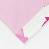 Muster von Walen, rosa Wale, Ihr Name Fleecedecke (Ecke)