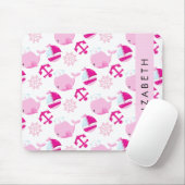 Muster von Walen, rosa Wale, Ihr Name Mousepad (Mit Mouse)