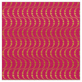 Muster von Wavy Hearts in goldener Farbe Stoff (Nahaufnahme)