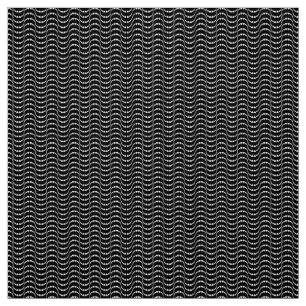 Muster von Wavy Hearts in Schwarz-Weiß-Farbe Stoff