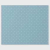 Muster von weißen und blauen Herzen auf blauen Gra Geschenkpapier (Flach)