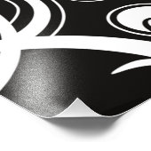 Muster von Wirbel, Muster, schwarz und weiß Fotodruck (Ecke)