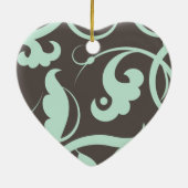 Muster von Wirbel, wirbelfarbenes Muster, grün, sü Keramikornament (Hinten)