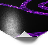 Muster von Wirbel, wirbelloses Muster, Lila Glitze Fotodruck (Ecke)