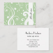 Muster von Wirbel, wirbelndes Muster, wirbeln, grü Visitenkarte (Vorne/Hinten)