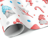 Muster von Zwergen, Geschenken, Kanadiern Geschenkpapier (Rolleneckpunkt)