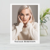 Muster-Vorlage für den Akteur 5-Foto-Portfolio-Com Einladung (Stehend Vorderseite)