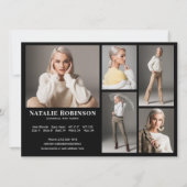 Muster-Vorlage für die Hauptplatine des Fotos 6 Einladung (Rückseite)