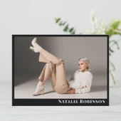 Muster-Vorlage für die Hauptplatine des Fotos 6 Einladung (Stehend Vorderseite)