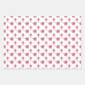 Muster-Wandpapier mit glatten Rote Rosen Geschenkpapier Set (Vorderseite)