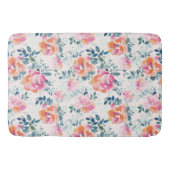 Muster Wasserfarbene Blume Elegantes Blumenmuster Badematte (Vorderseite)