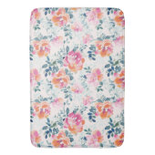 Muster Wasserfarbene Blume Elegantes Blumenmuster Badematte (Vorderseite Vertikal)