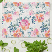Muster Wasserfarbene Blume Elegantes Blumenmuster Geschirrtuch (Gefaltet)