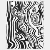 Muster Waves Schwarz-weiß Fleece Blanket (Vorderseite)
