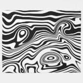 Muster Waves Schwarz-weiß Fleece Blanket (Vorderseite (Horizontal))