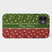 Muster Weihnachtsdekoration iPhone Case (Rückseite (Horizontal))