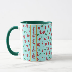 Muster Weihnachtsdekoration Kaffeemaschine Tasse