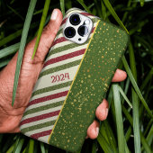 Muster Weihnachtsstreifen iPhone Case