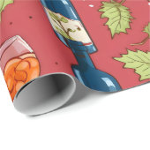 Muster Wein und Trauben Geschenkpapier (Rolleneckpunkt)