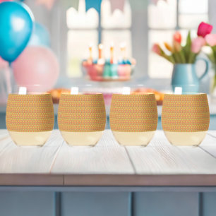 Muster-Weinglas-Set ohne Stiel Party Chic Weinglas Ohne Stiel