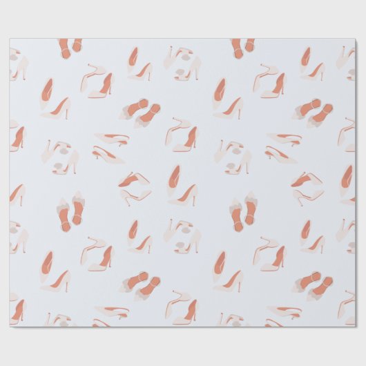 Muster weiße Brauschuhe Geschenkpapier (Flach)