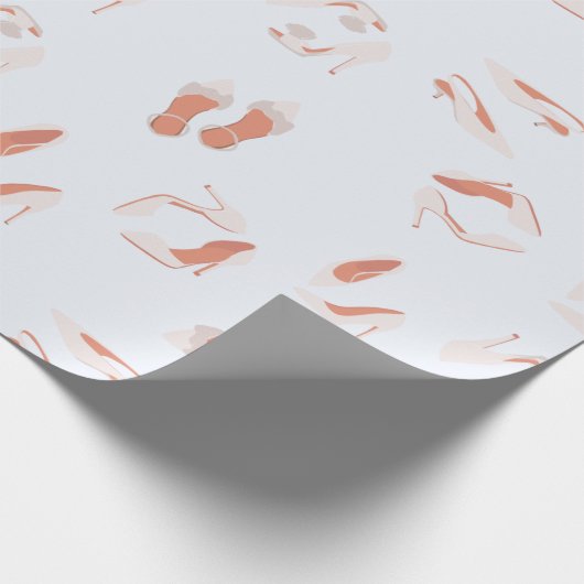 Muster weiße Brauschuhe Geschenkpapier (Ecke)