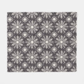 Muster weißer Schneeflocken Fleecedecke (Vorderseite (Horizontal))