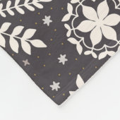 Muster weißer Schneeflocken Fleecedecke (Ecke)