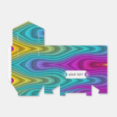 Muster - Wellen - Neonfarben + Text Geschenkschachtel (Ungefaltet)
