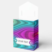 Muster - Wellen - Neonfarben + Text Geschenkschachtel (Geöffnet)