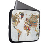 Muster-Weltkarte Laptopschutzhülle (Vorne Rechts)