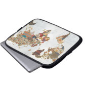 Muster-Weltkarte Laptopschutzhülle (Vorne Knopf)