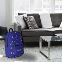 Muster Weltraum Lavendel Orange Grau Name