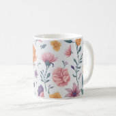 Muster wild lebender Blume Kaffeetasse (VorderseiteRechts)