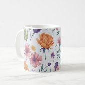 Muster wild lebender Blume Kaffeetasse (Vorderseite Links)