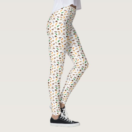 Muster wild lebender Tiere Leggings (Rechts)